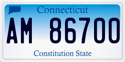 CT license plate AM86700