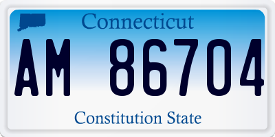 CT license plate AM86704