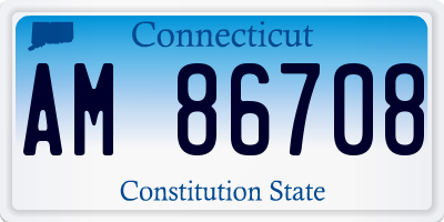 CT license plate AM86708