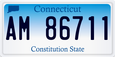 CT license plate AM86711