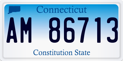CT license plate AM86713