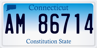 CT license plate AM86714