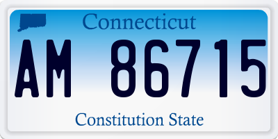 CT license plate AM86715