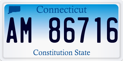 CT license plate AM86716
