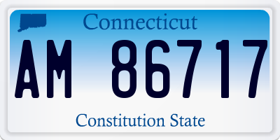 CT license plate AM86717