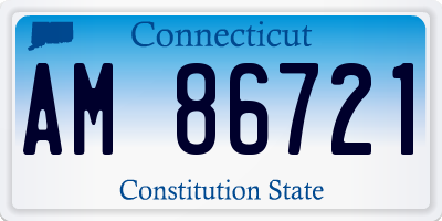 CT license plate AM86721
