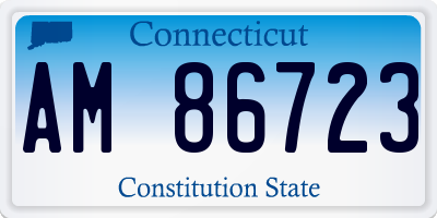 CT license plate AM86723
