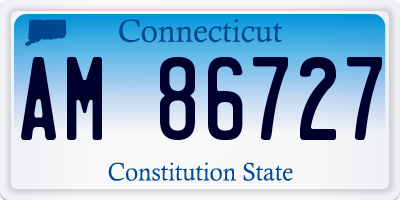 CT license plate AM86727