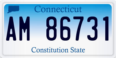 CT license plate AM86731