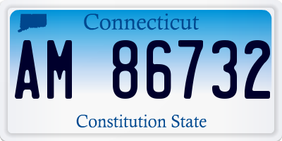 CT license plate AM86732