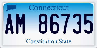 CT license plate AM86735