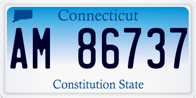 CT license plate AM86737