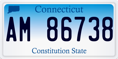 CT license plate AM86738