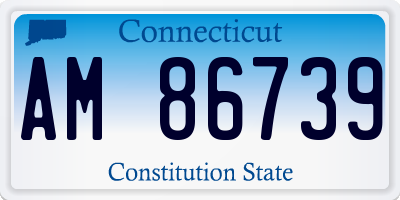 CT license plate AM86739