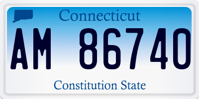 CT license plate AM86740