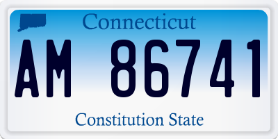 CT license plate AM86741