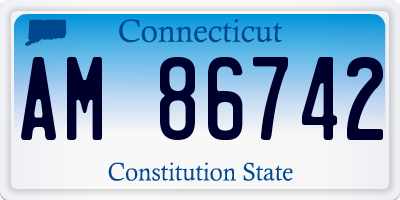 CT license plate AM86742