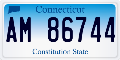 CT license plate AM86744
