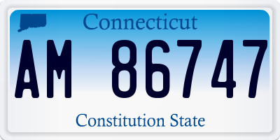 CT license plate AM86747