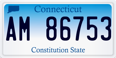 CT license plate AM86753