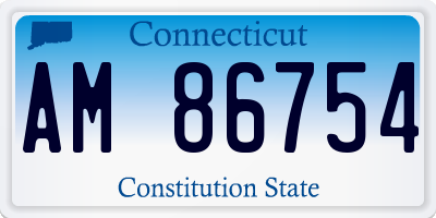 CT license plate AM86754