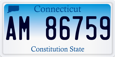 CT license plate AM86759