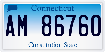 CT license plate AM86760