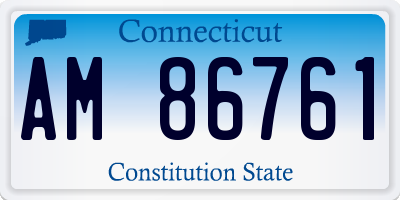 CT license plate AM86761