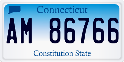 CT license plate AM86766