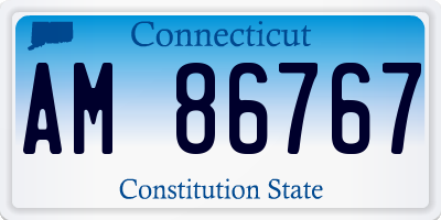 CT license plate AM86767