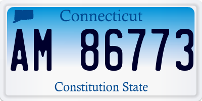 CT license plate AM86773