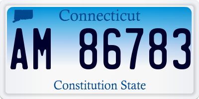 CT license plate AM86783