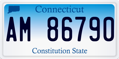 CT license plate AM86790