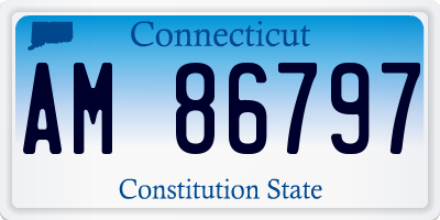 CT license plate AM86797