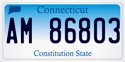 CT license plate AM86803