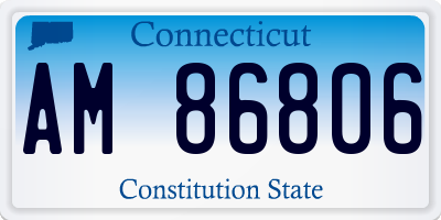 CT license plate AM86806