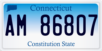 CT license plate AM86807