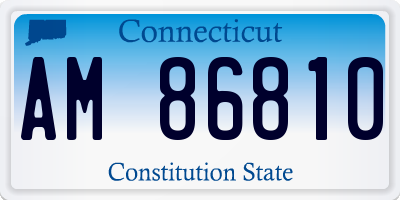 CT license plate AM86810