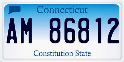 CT license plate AM86812