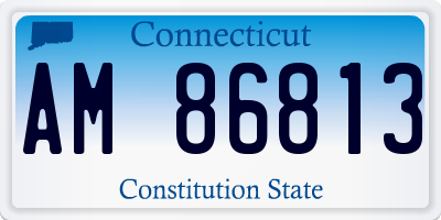 CT license plate AM86813