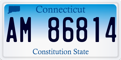 CT license plate AM86814