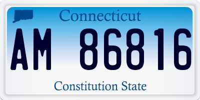 CT license plate AM86816
