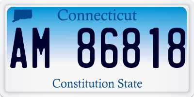 CT license plate AM86818