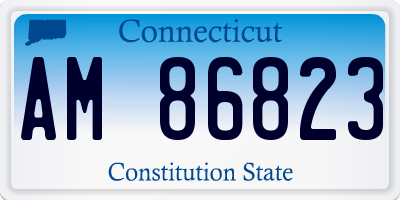 CT license plate AM86823