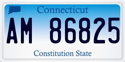 CT license plate AM86825