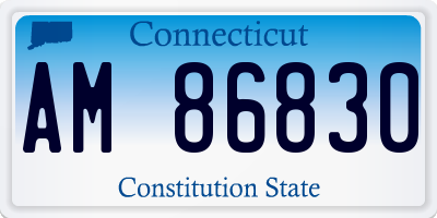 CT license plate AM86830
