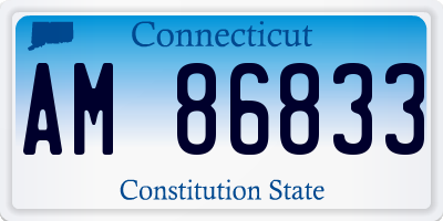 CT license plate AM86833