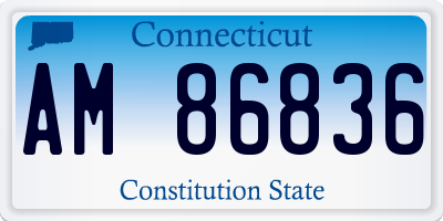 CT license plate AM86836