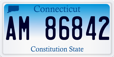 CT license plate AM86842