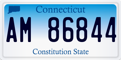 CT license plate AM86844